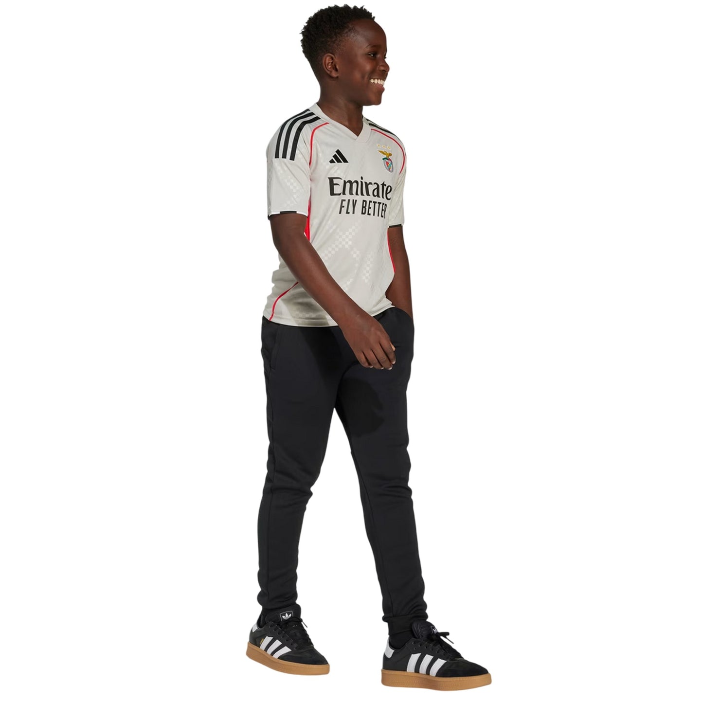 Beige - Pack Shot - Adidas Childrens-Kids 25-26 SL Benfica Away Jersey