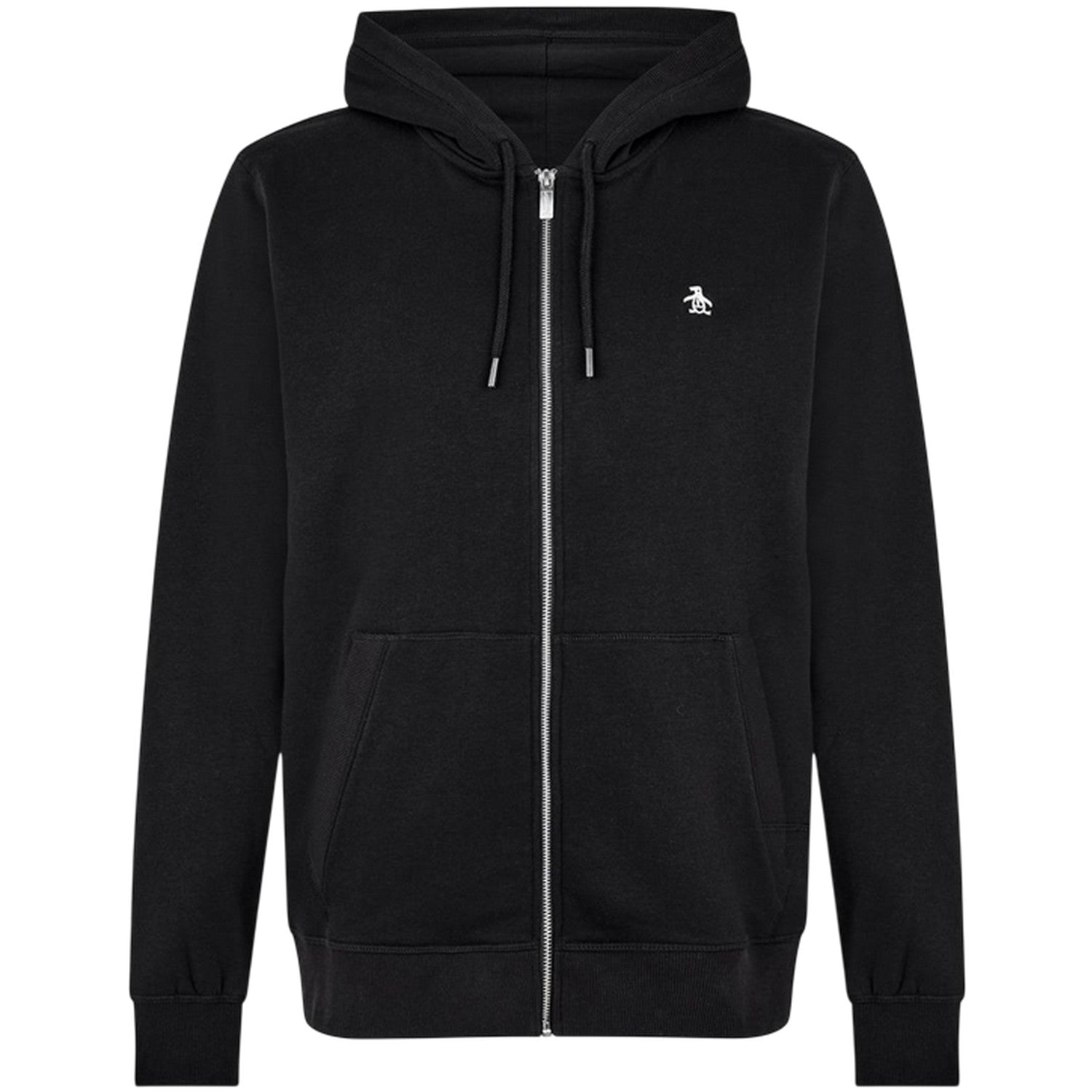 True Black - Front - Original Penguin Mens Cotton Long-Sleeved Full Zip Hoodie