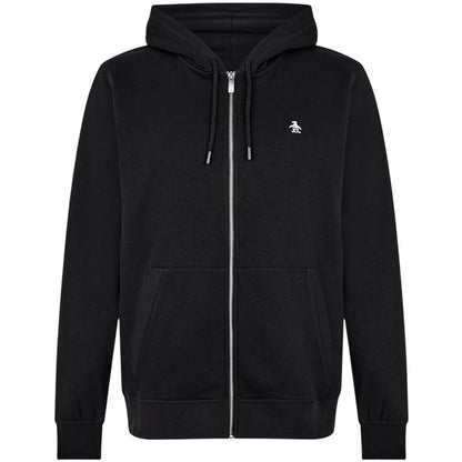 True Black - Front - Original Penguin Mens Cotton Long-Sleeved Full Zip Hoodie
