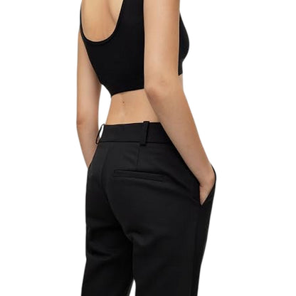 Black - Lifestyle - Hugo Womens-Ladies Hetana Straight Trousers