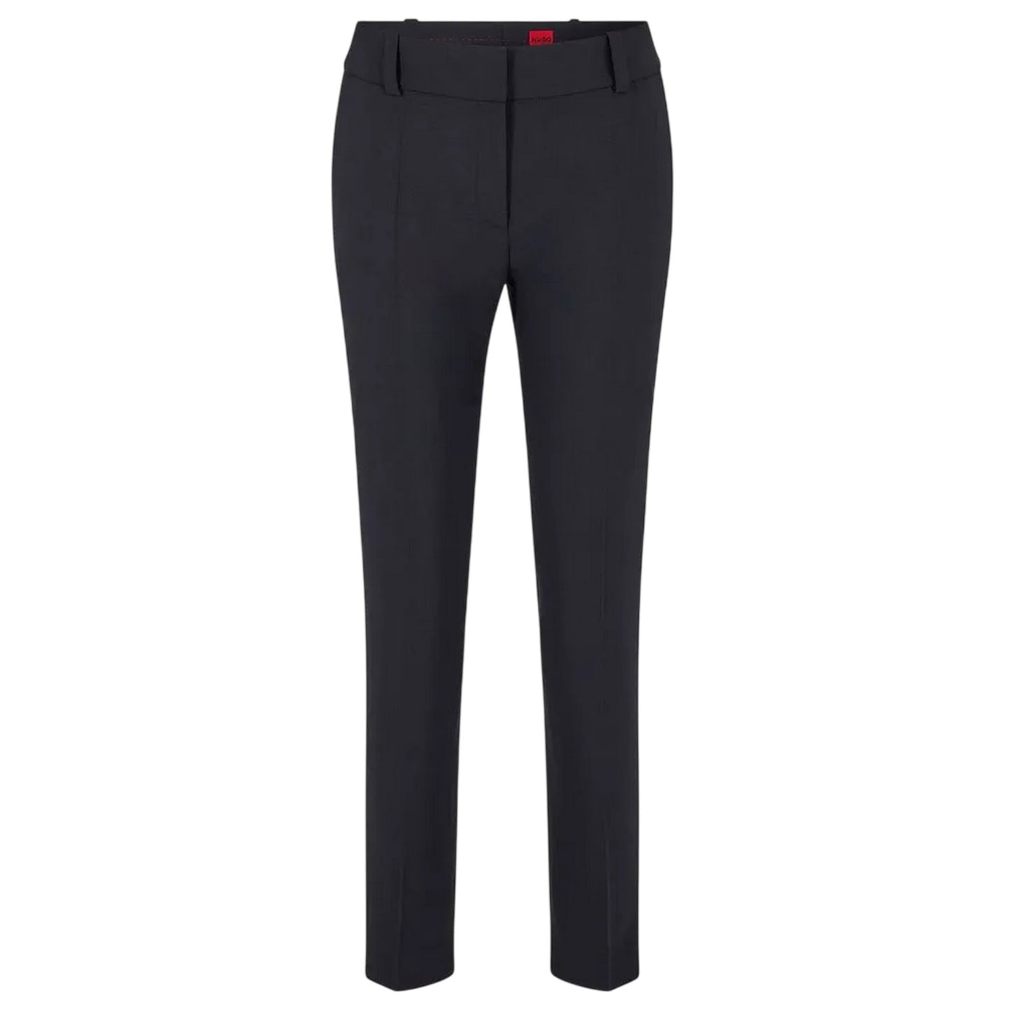Dark Blue - Front - Hugo Womens-Ladies Hetana Straight Trousers