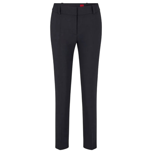 Dark Blue - Front - Hugo Womens-Ladies Hetana Straight Trousers