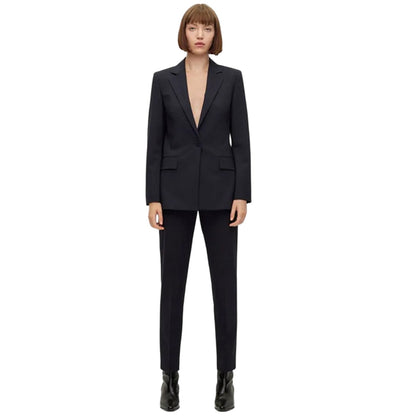 Dark Blue - Pack Shot - Hugo Womens-Ladies Hetana Straight Trousers
