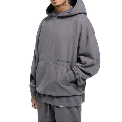 Grey - Front - Madison Kohl Mens Core Hoodie