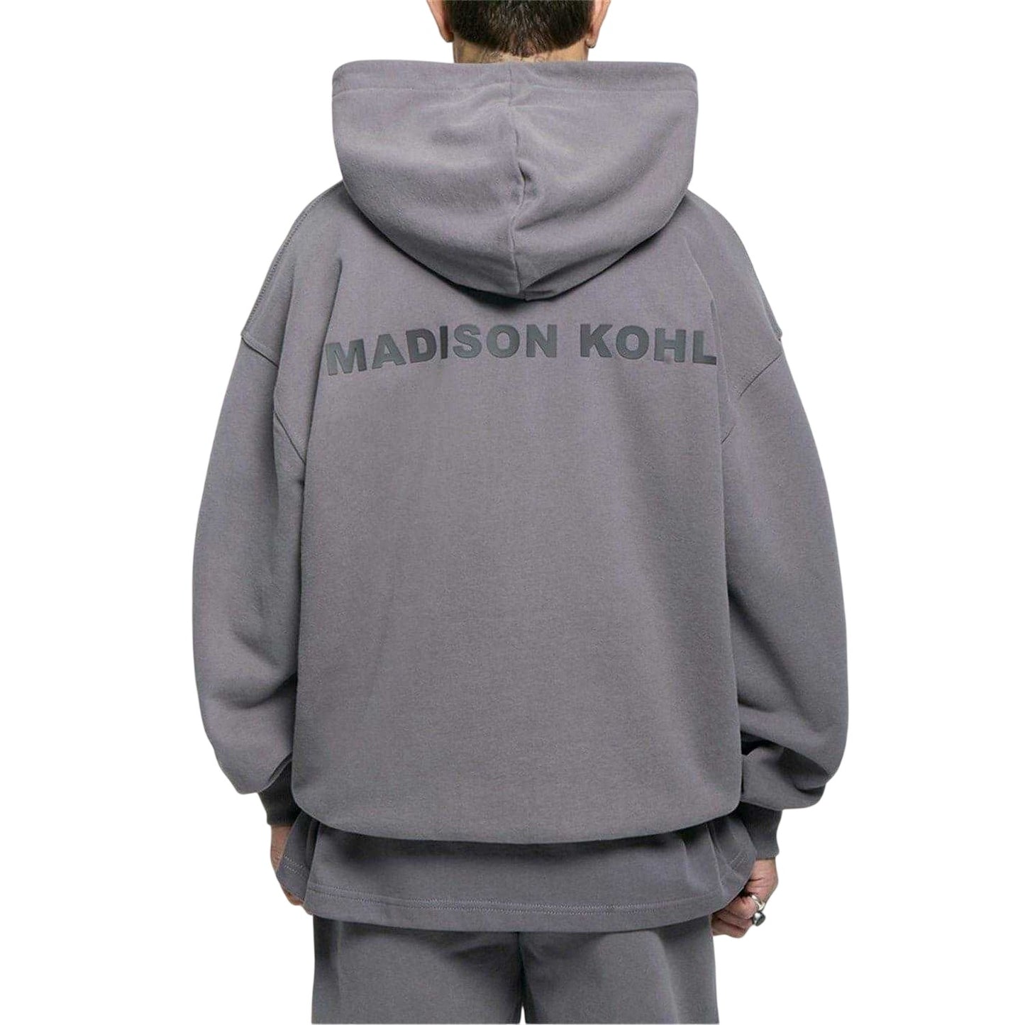 Grey - Back - Madison Kohl Mens Core Hoodie
