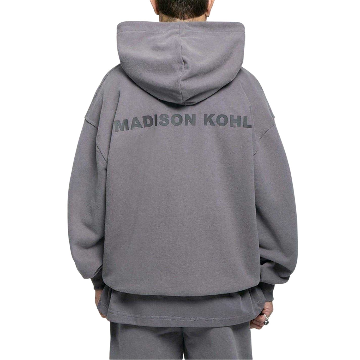 Grey - Back - Madison Kohl Mens Core Hoodie