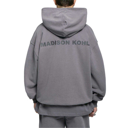 Grey - Back - Madison Kohl Mens Core Hoodie