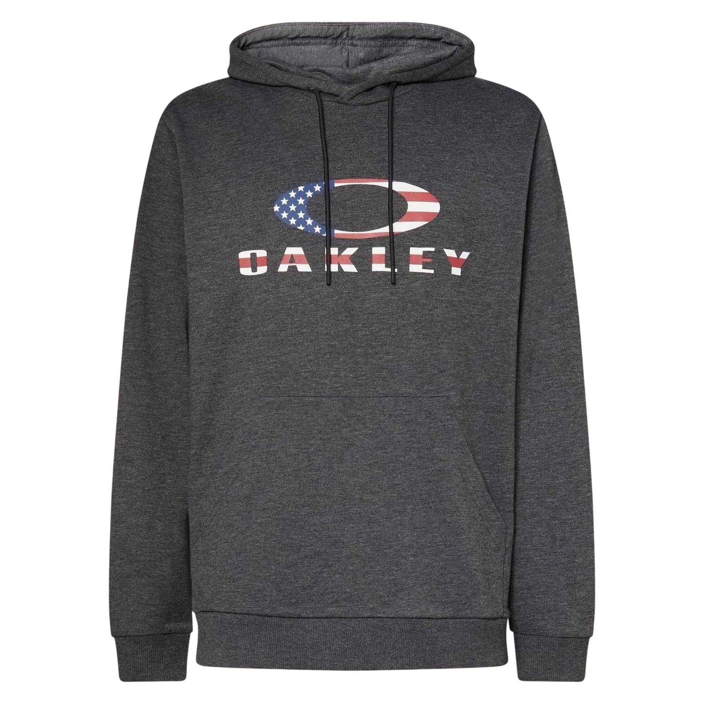 Dark Grey Heather - Front - Oakley Mens Bark Pullover Hoodie