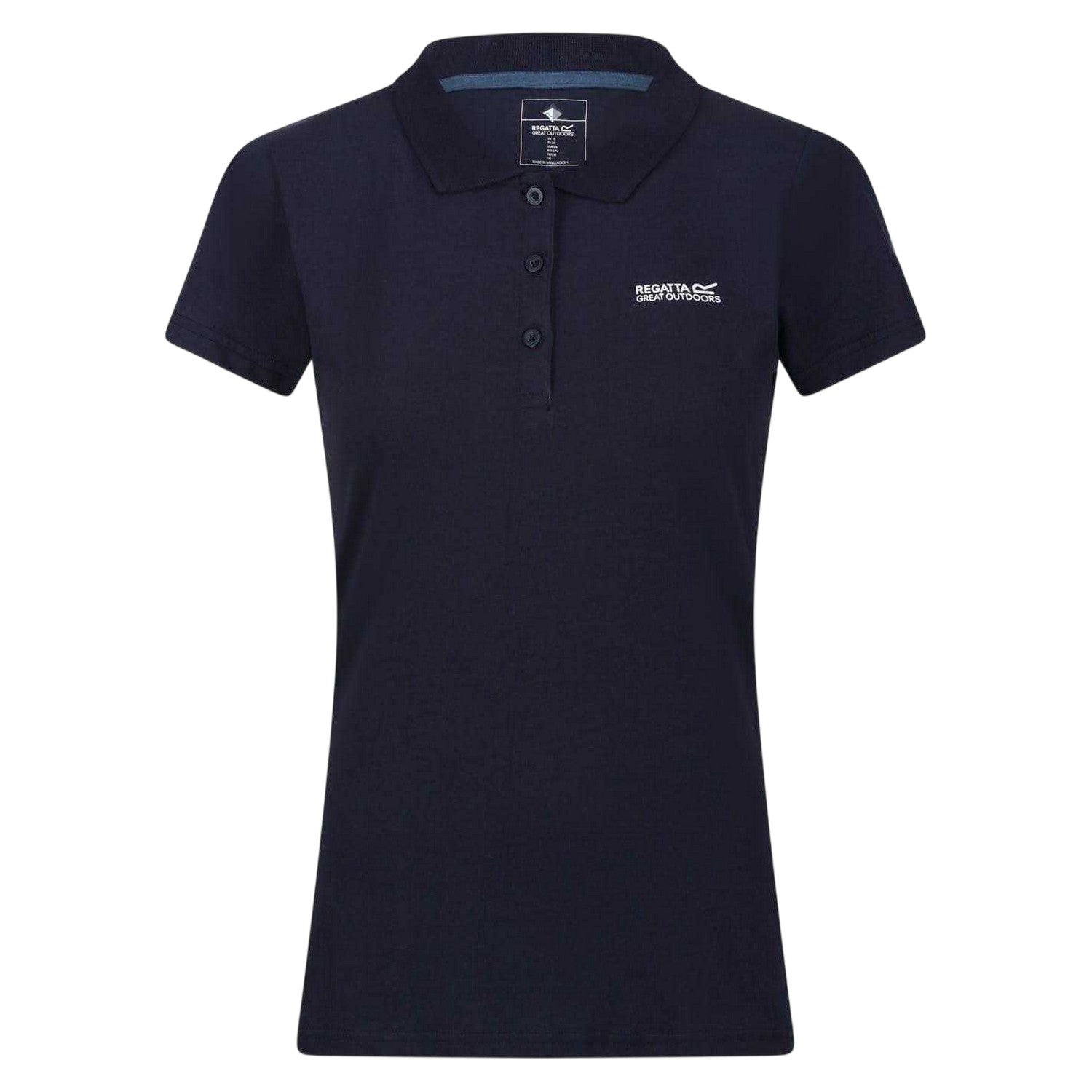 Navy - Front - Regatta Womens-Ladies Collared Polo Shirt