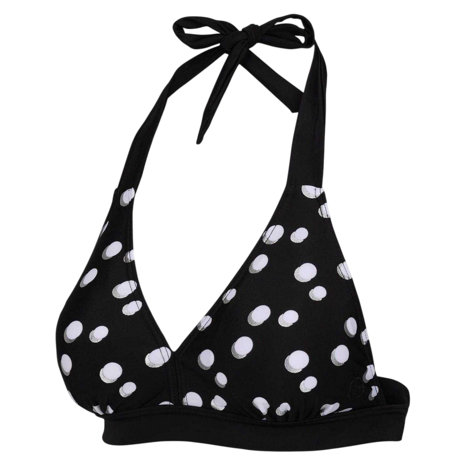 Black-White - Front - Regatta Womens-Ladies Flavia Polka Dot Bikini Top