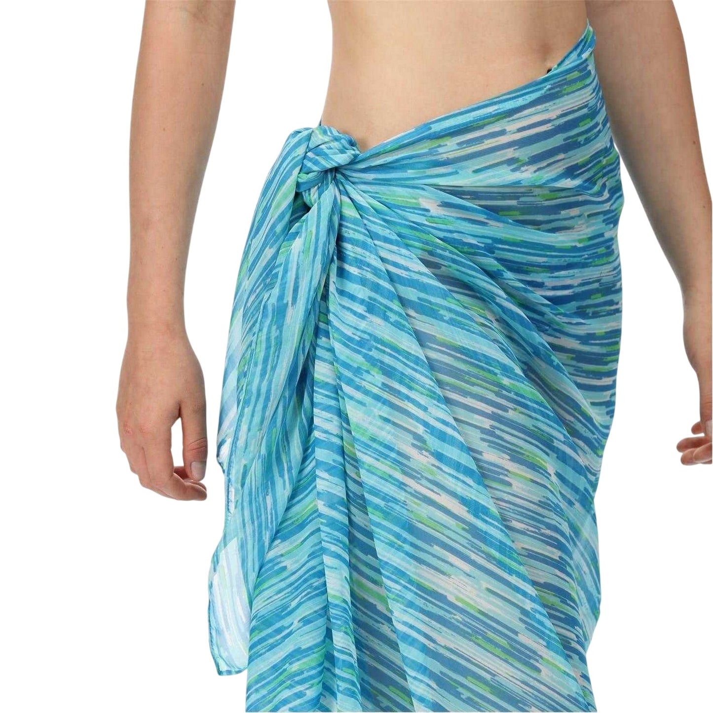 Seascape Stripe - Back - Regatta Womens-Ladies Shayla Sheer Fabric Sarong