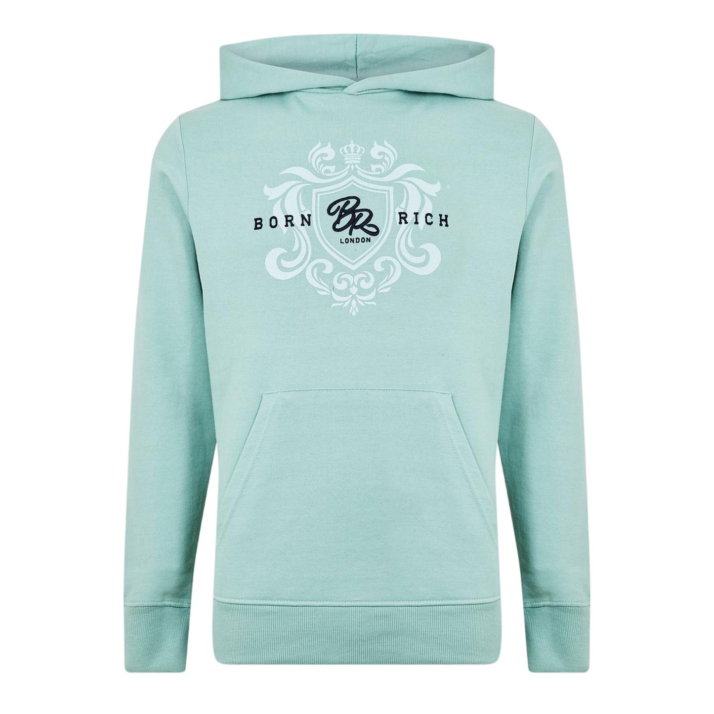 Blue - Front - Born Rich Mens Jairo Hoodie