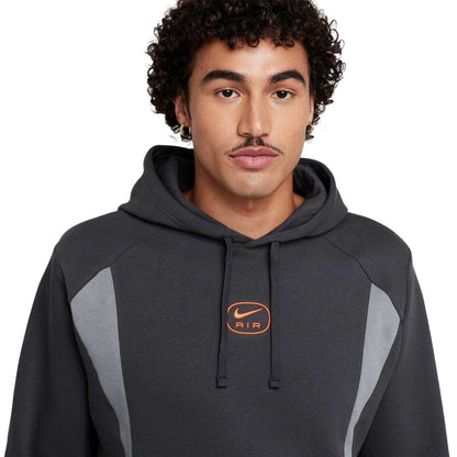Black-Fir-White - Side - Nike Mens Air Fleece Pullover Hoodie
