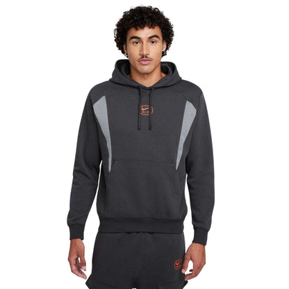 Black-Fir-White - Front - Nike Mens Air Fleece Pullover Hoodie