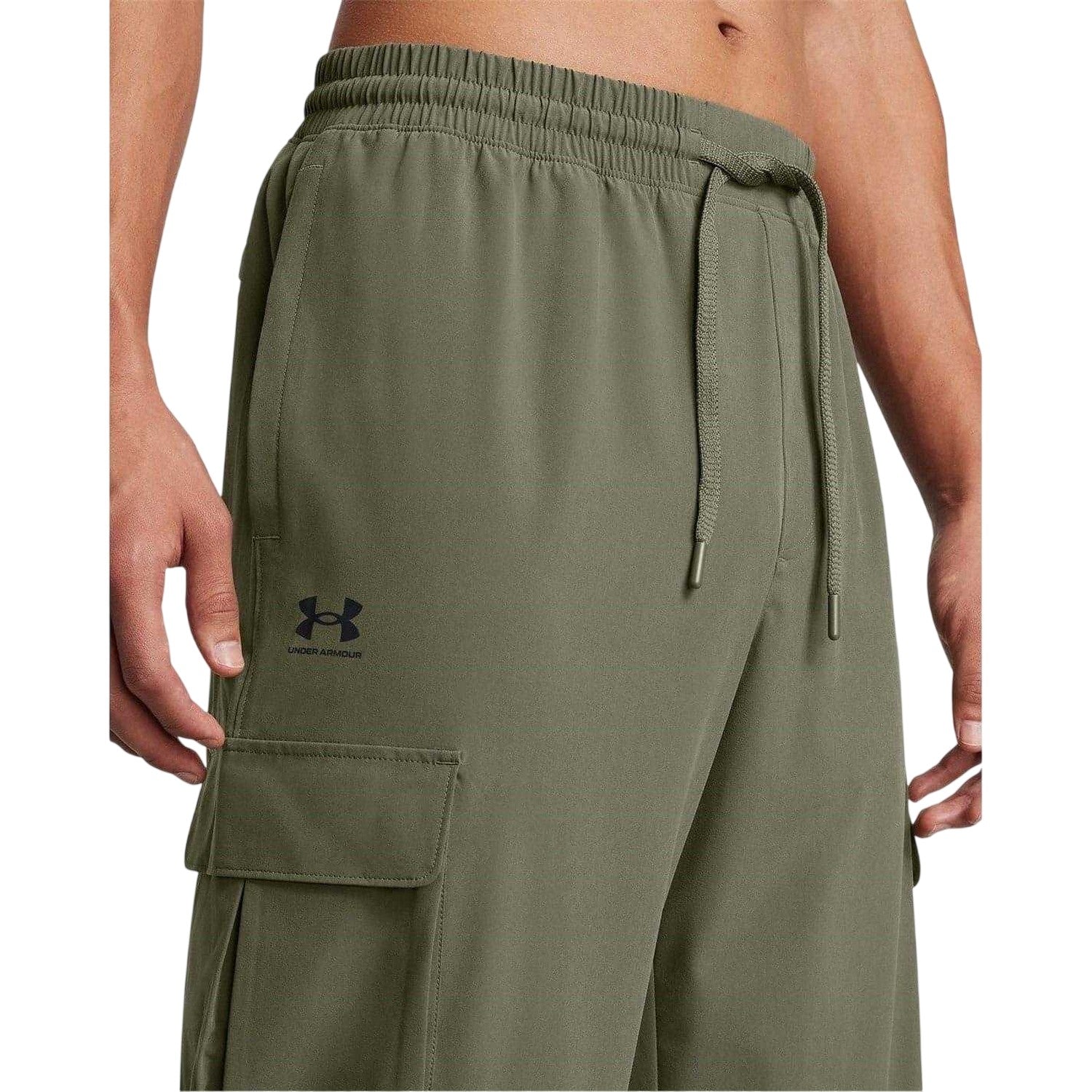 Marine Green - Side - Under Armour Mens Vibe Tracksuit Bottoms