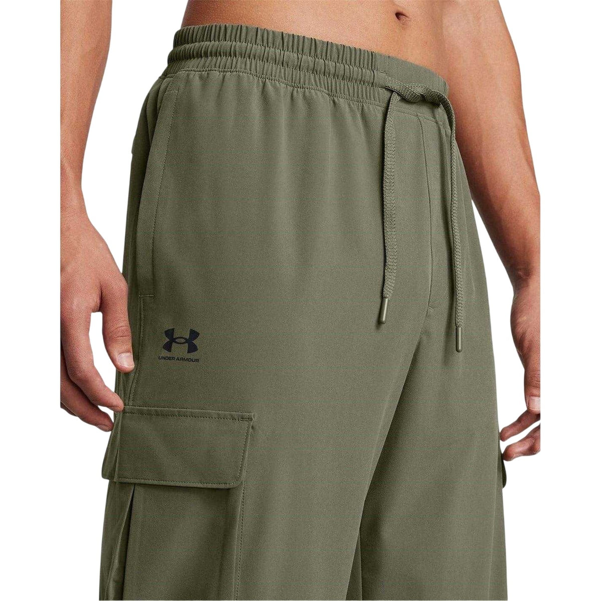 Marine Green - Side - Under Armour Mens Vibe Tracksuit Bottoms