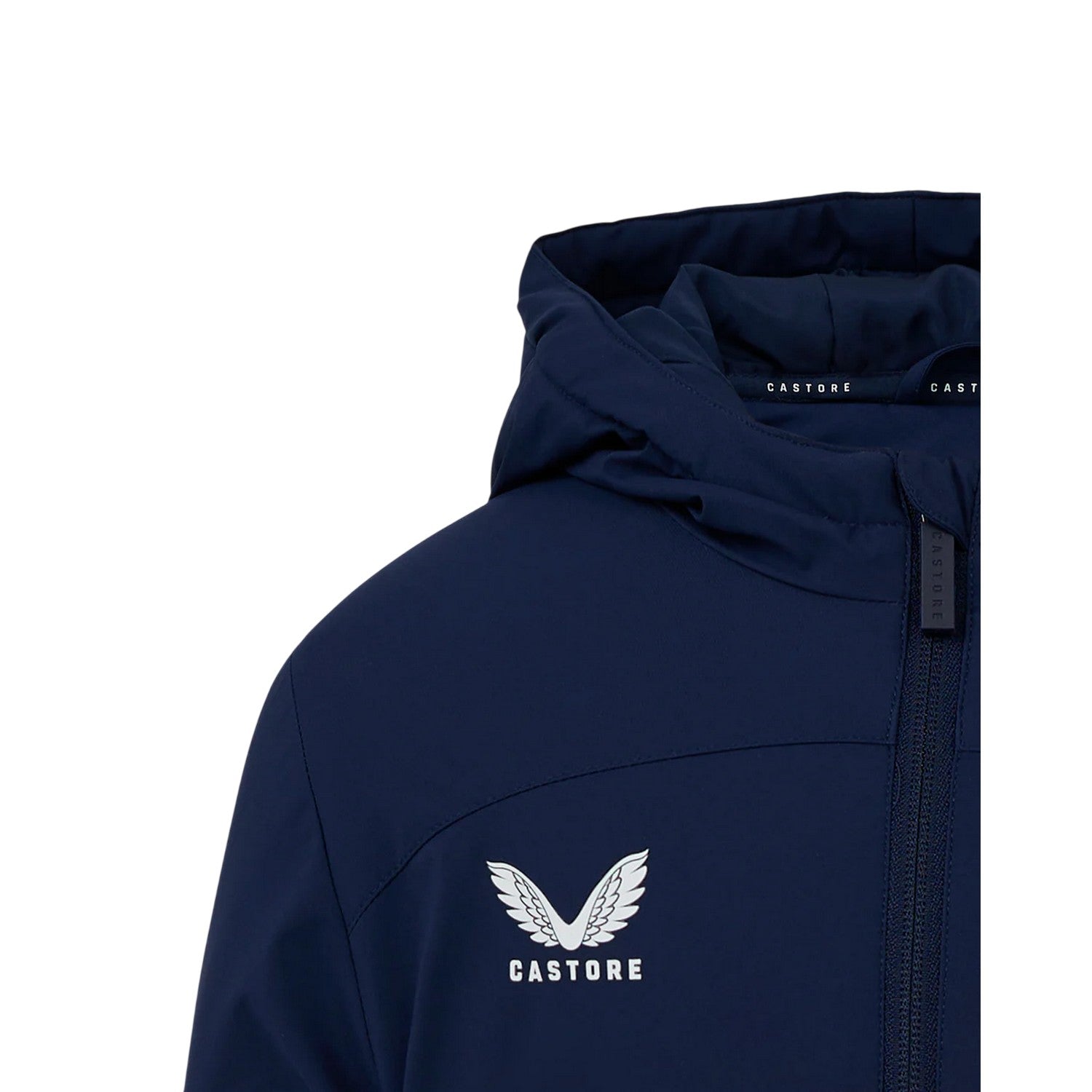 Peacoat - Side - Castore Childrens-Kids Full Zip Hoodie
