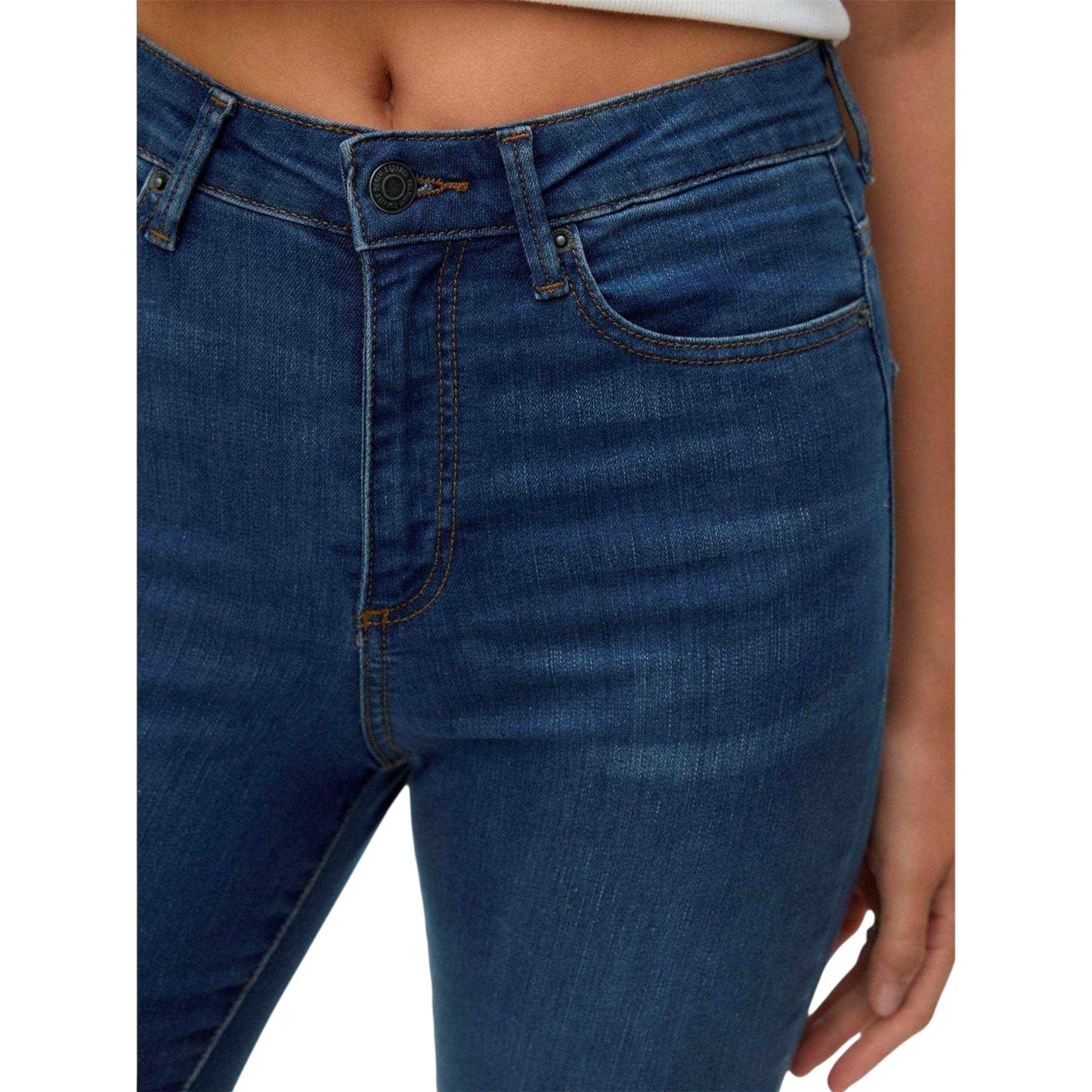 Dark Blue - Side - Vero Moda Womens-Ladies Sophia Jeans