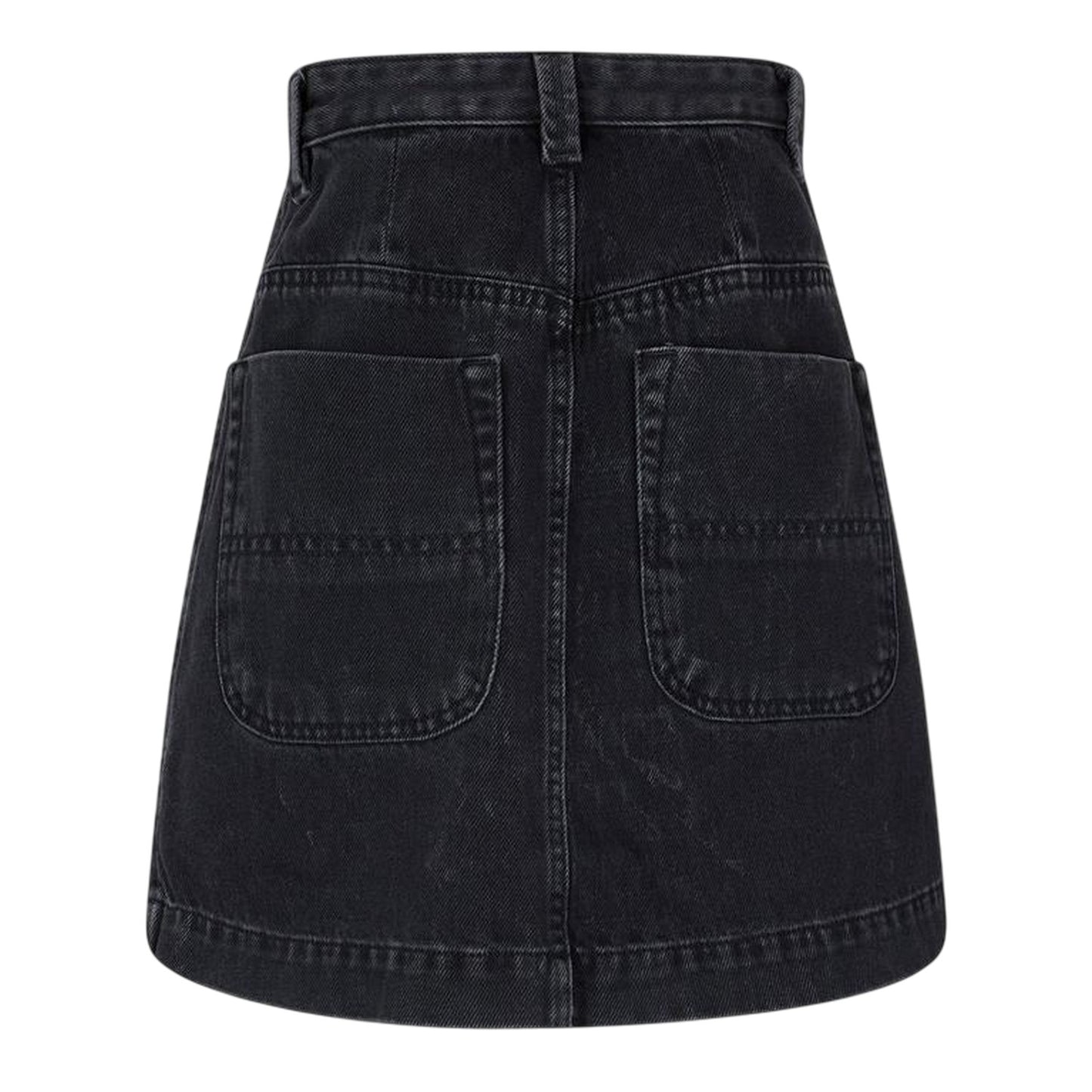 Black-Grey-Denim - Back - Diesel Womens-Ladies A-line Mini Skirt