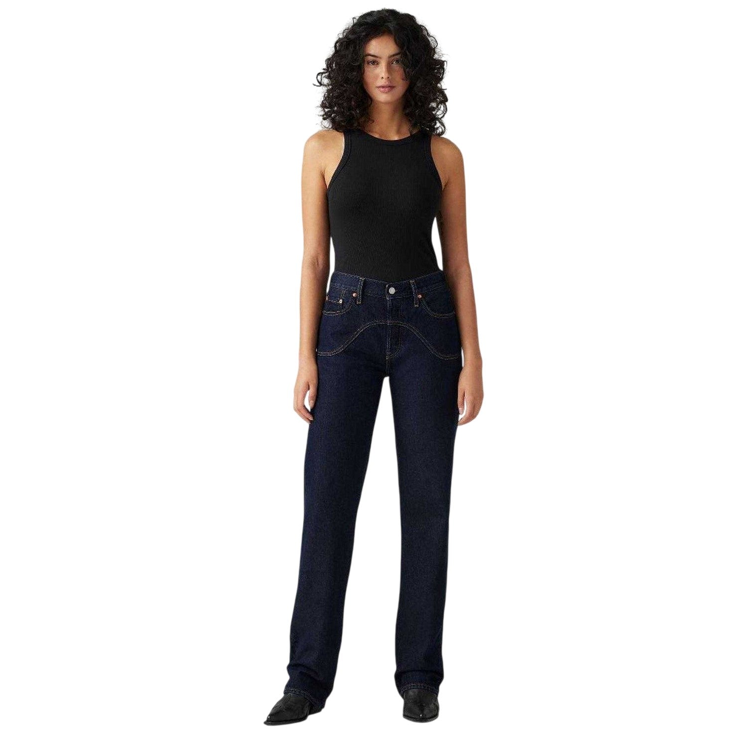 Dark Blue - Lifestyle - Levis Womens-Ladies 90´s 5 Pockets Jeans