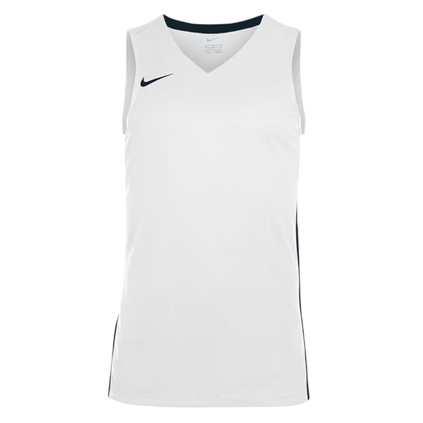 White-Black - Front - Nike Childrens-Kids V Neck Sleeveless Basketball Jersey