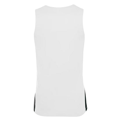 White-Black - Back - Nike Childrens-Kids V Neck Sleeveless Basketball Jersey
