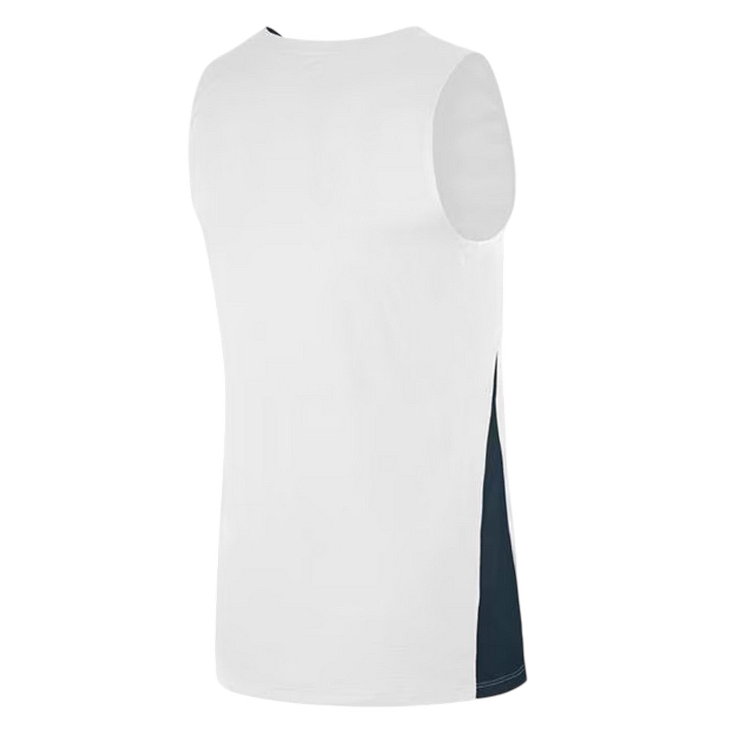 White-Obsidian Blue - Side - Nike Childrens-Kids V Neck Sleeveless Basketball Jersey