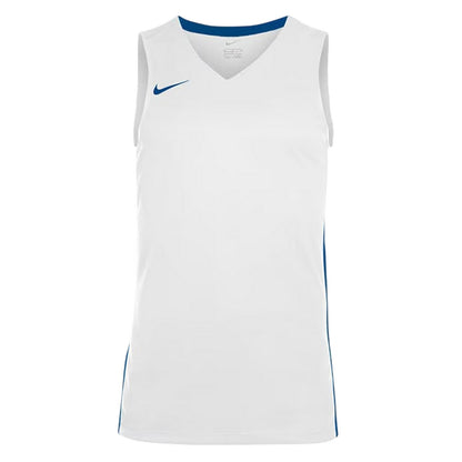White-Royal Blue - Front - Nike Childrens-Kids V Neck Sleeveless Basketball Jersey
