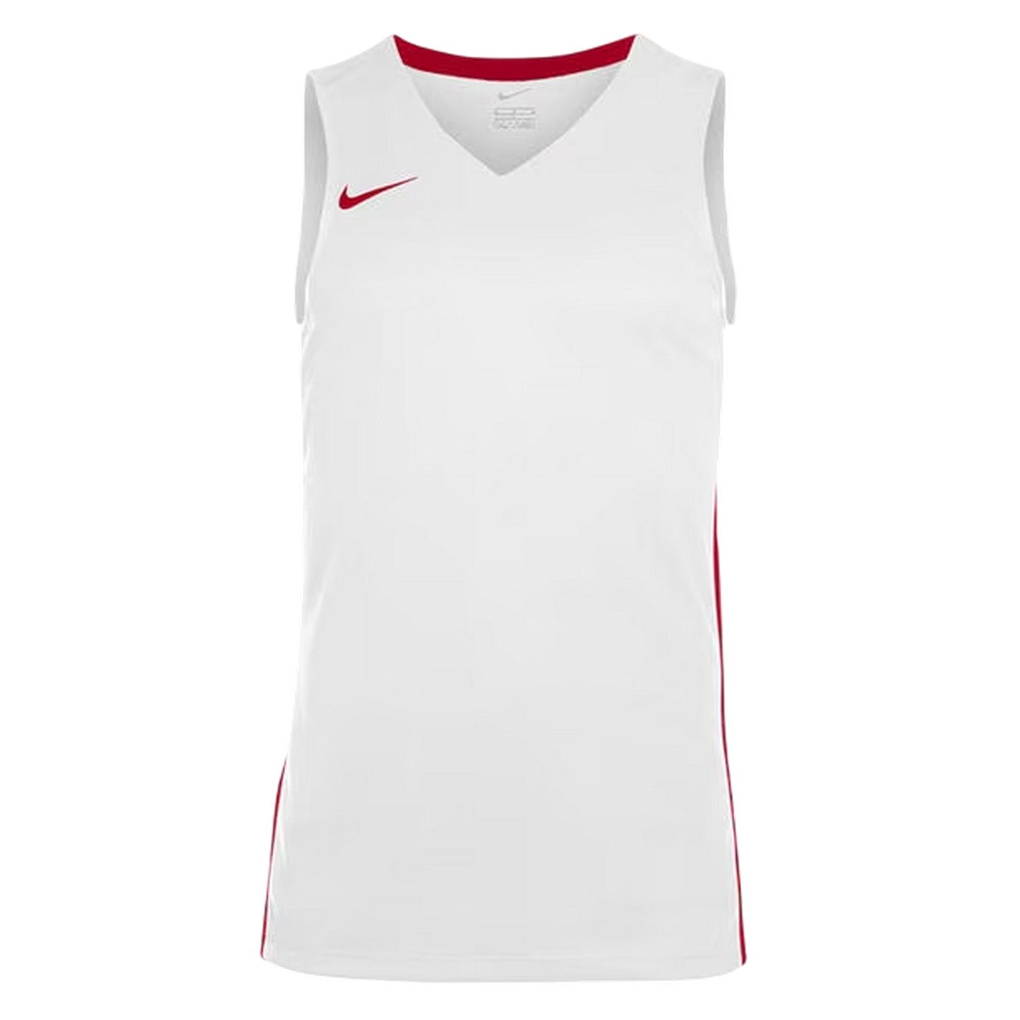 White-Uni Red - Front - Nike Childrens-Kids V Neck Sleeveless Basketball Jersey