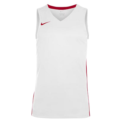 White-Uni Red - Front - Nike Childrens-Kids V Neck Sleeveless Basketball Jersey