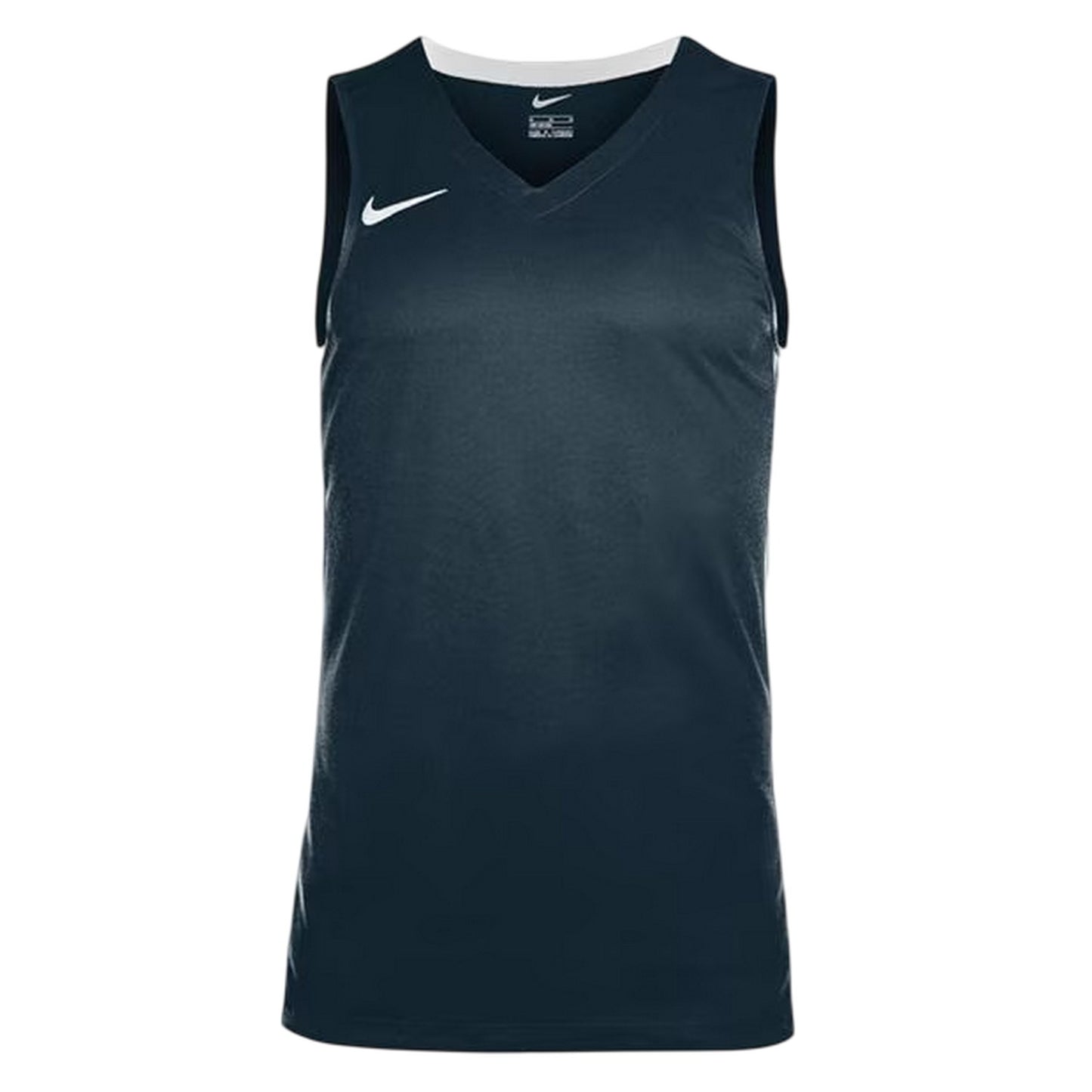 Obsidian Blue-White - Front - Nike Childrens-Kids V Neck Sleeveless Basketball Jersey