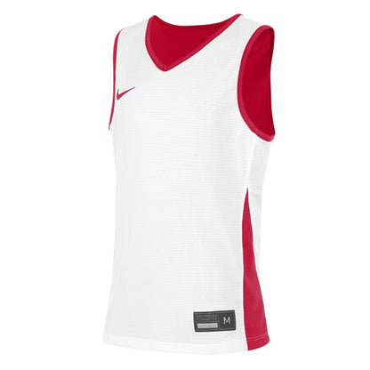 White-University Red - Front - Nike Childrens-Kids V Neck Sleeveless Basketball Jersey