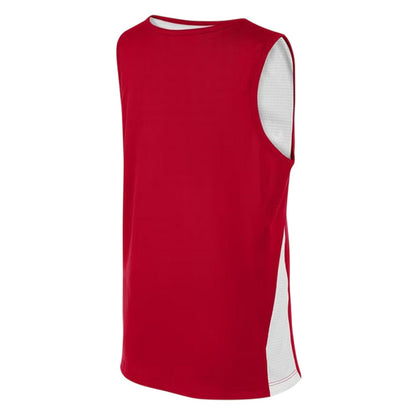White-University Red - Back - Nike Childrens-Kids V Neck Sleeveless Basketball Jersey