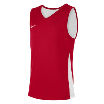 White-University Red - Side - Nike Childrens-Kids V Neck Sleeveless Basketball Jersey