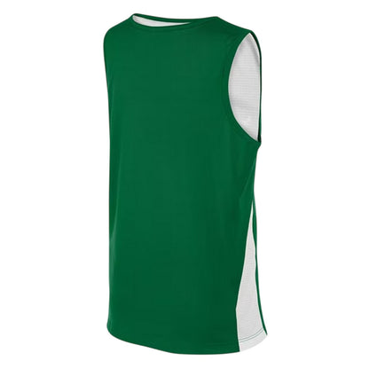 Pine Green-White - Back - Nike Childrens-Kids V Neck Sleeveless Basketball Jersey