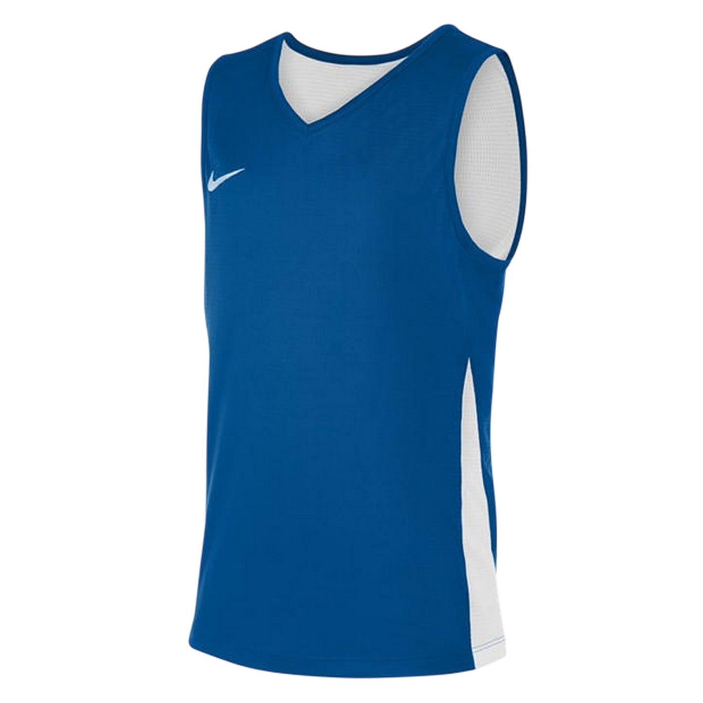 Royal Blue-White - Front - Nike Childrens-Kids V Neck Sleeveless Basketball Jersey