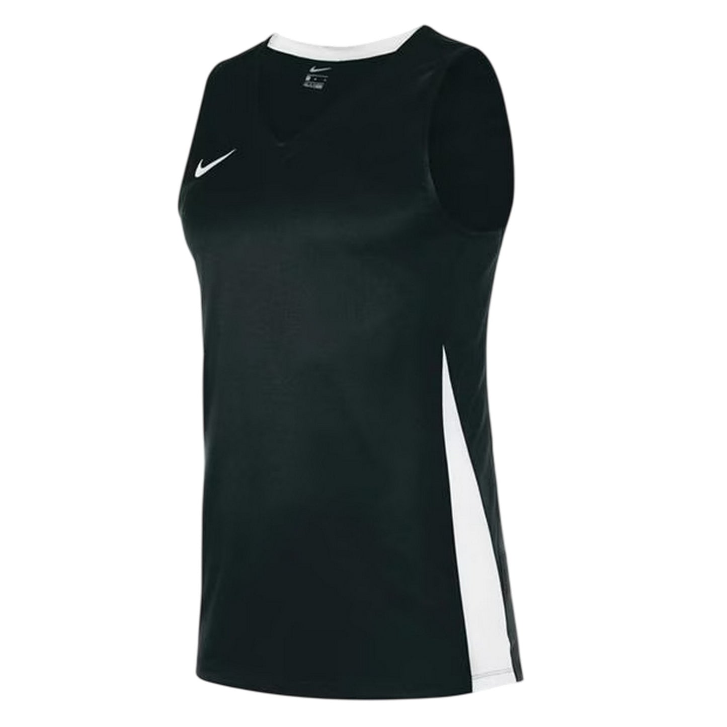 Black-White - Front - Nike Childrens-Kids V Neck Sleeveless Basketball Jersey