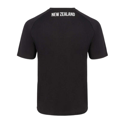 Black - Back - KooGa Mens New Zealand Rugby Crew Neck Regular T-Shirt