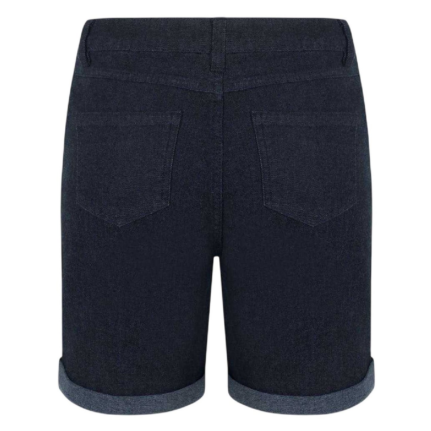Black - Back - Be You Womens-Ladies Denim Jean Shorts