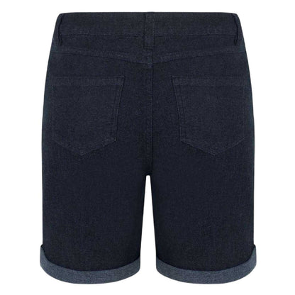Black - Back - Be You Womens-Ladies Denim Jean Shorts