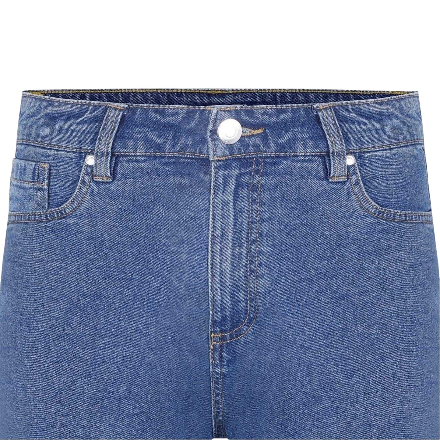 Mid Wash - Side - Be You Womens-Ladies Denim Jean Shorts