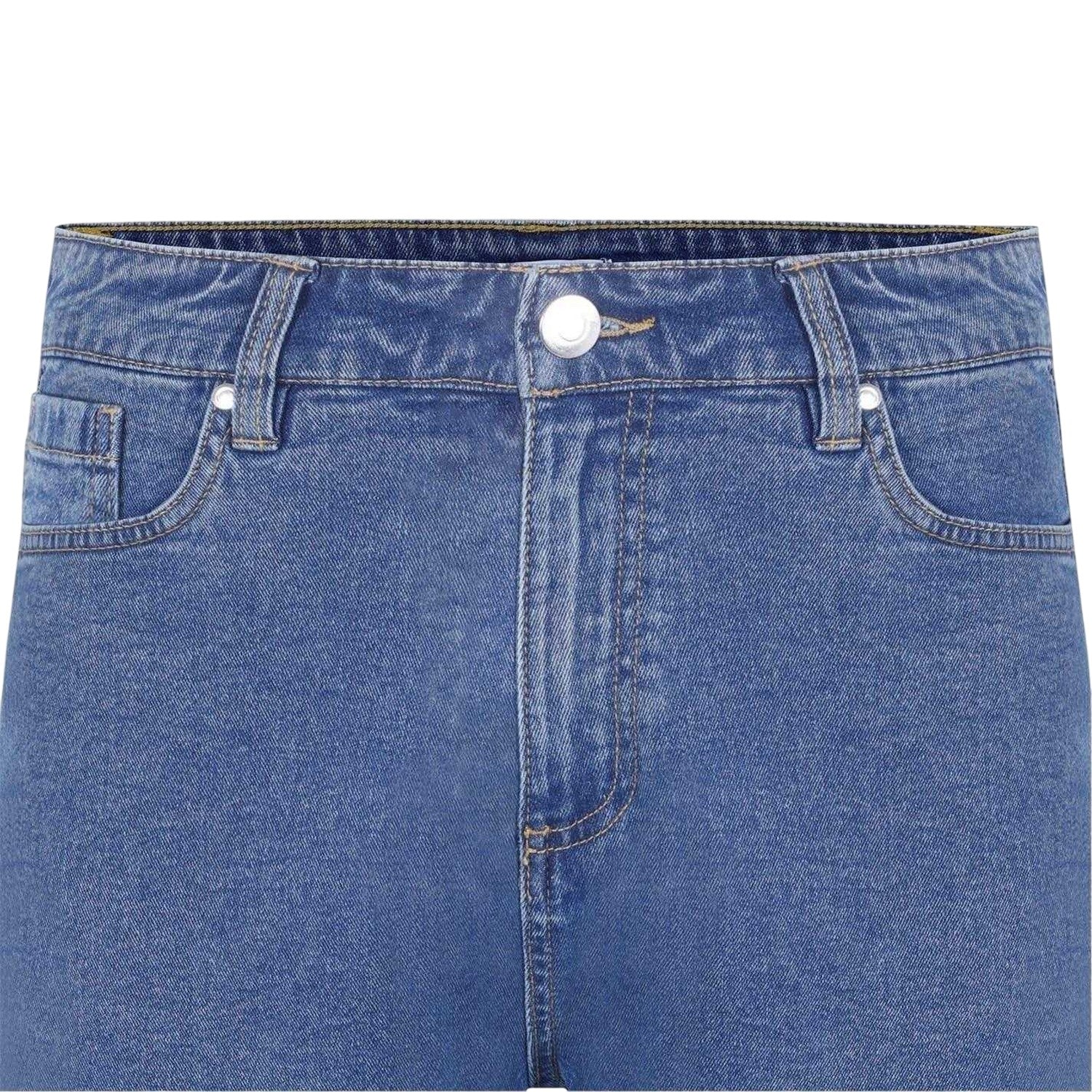 Mid Wash - Side - Be You Womens-Ladies Denim Jean Shorts