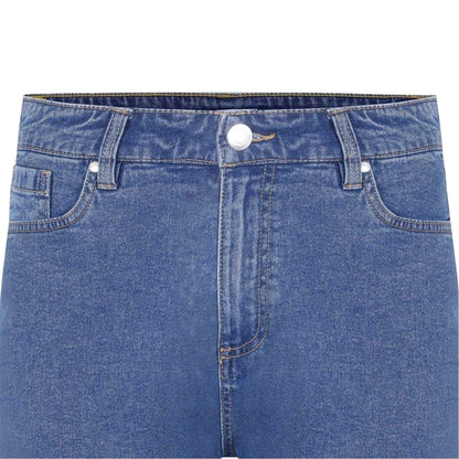 Mid Wash - Side - Be You Womens-Ladies Denim Jean Shorts