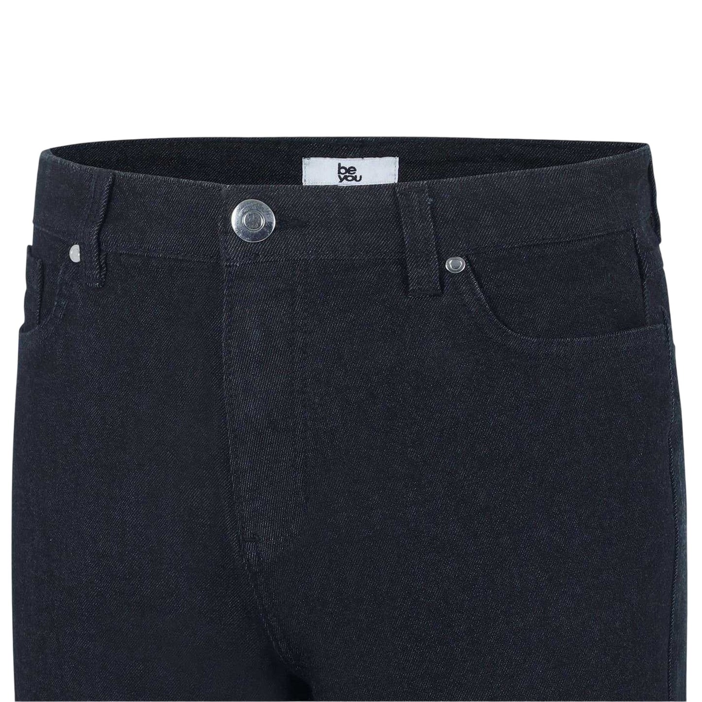 Black - Side - Be You Womens-Ladies Denim Jean Shorts