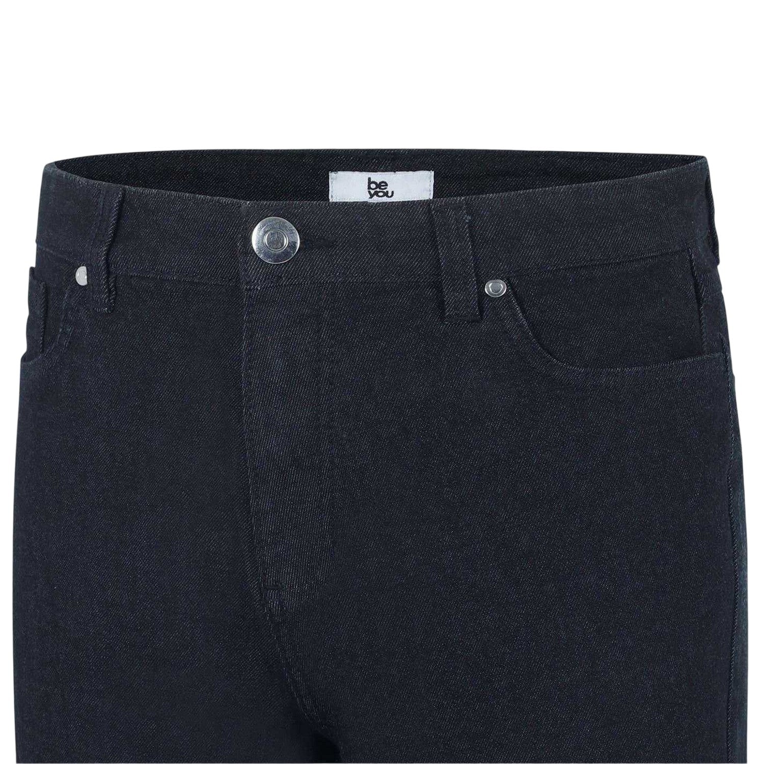 Black - Side - Be You Womens-Ladies Denim Jean Shorts