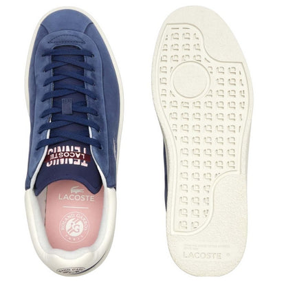 Blue - Lifestyle - Lacoste Mens Lineshot Logo Leather Trainers
