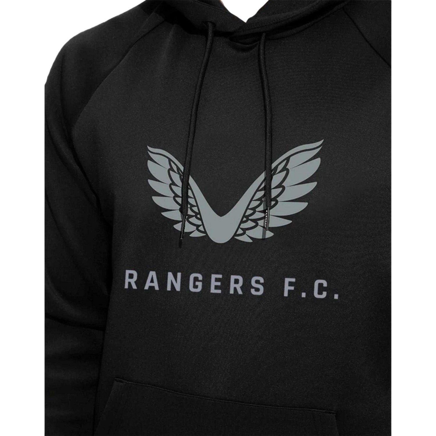 Black - Side - Castore Mens Rangers FC Pullover Hoodie