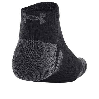 Black - Back - Under Armour Unisex Adult Performance Tech Ankle Socks (Pack of 3)