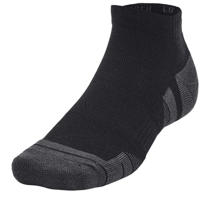 Black - Side - Under Armour Unisex Adult Performance Tech Ankle Socks (Pack of 3)