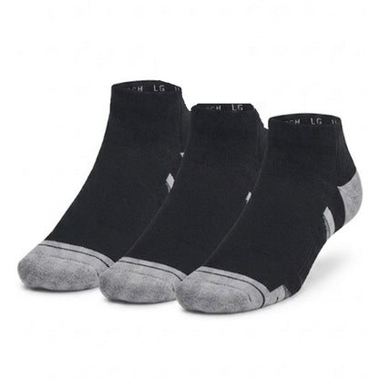 Black-Grey - Front - Under Armour Unisex Adult Performance Tech Ankle Socks (Pack of 3)
